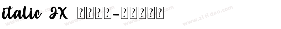italic JX 四线三格字体转换